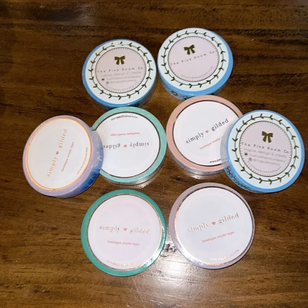 Simply Gilded 16 NEW Washi tapes Different colors and sizes